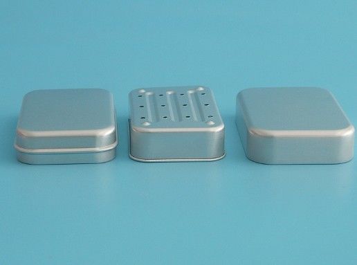 102 * 70 * 37 Silver Rectangular Aluminum Box Soap Metal Packaging Box