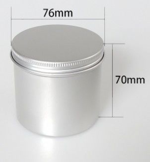 250ml 76*70 Silver Threaded Aluminum Can Flower Tea Tea Canister Snack Candy Beans Sealed Metal Storage Jar